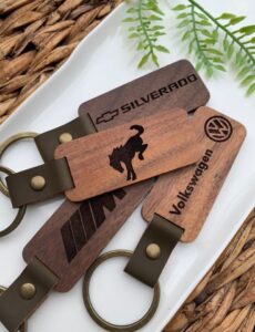 Laser engraved keychain